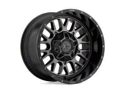 XD Snare Gloss Black with Gray Tint 8-Lug Wheel; 20x9; 0mm Offset (07-10 Silverado 3500 HD SRW)