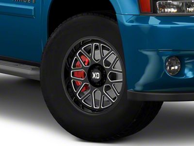 XD Grenade 2 Gloss Black Milled 6-Lug Wheel; 18x9; 18mm Offset (07-14 Tahoe)
