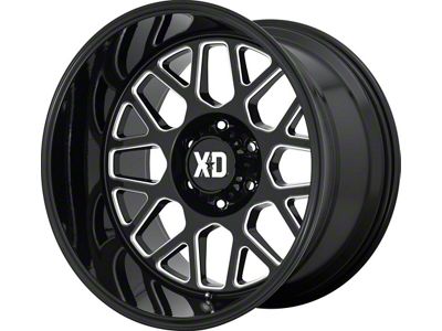 XD Grenade 2 Gloss Black Milled 6-Lug Wheel; 20x9; 0mm Offset (07-14 Tahoe)