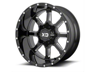 XD Mammoth Gloss Black Milled 6-Lug Wheel; 20x9; 0mm Offset (07-14 Tahoe)