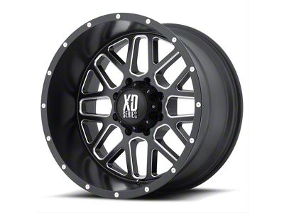 XD Grenade Satin Black Milled 6-Lug Wheel; 20x12; -44mm Offset (07-14 Yukon)
