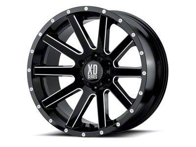 XD Heist Gloss Black Milled 6-Lug Wheel; 20x9; 30mm Offset (07-14 Yukon)