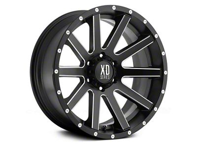 XD Heist Satin Black Milled 6-Lug Wheel; 22x9.5; 15mm Offset (07-14 Yukon)