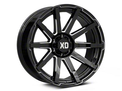 XD Outbreak Gloss Black Milled 6-Lug Wheel; 22x10; -18mm Offset (07-14 Yukon)