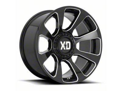XD Reactor Gloss Black Milled 6-Lug Wheel; 20x9; 18mm Offset (07-14 Yukon)