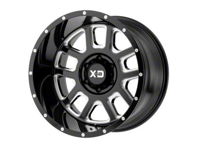 XD Delta Gloss Black Milled 8-Lug Wheel; 22x14; -76mm Offset (08-10 F-250 Super Duty)