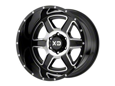 XD Fusion Gloss Black Machined 8-Lug Wheel; 20x12; -44mm Offset (08-10 F-250 Super Duty)