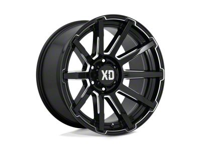 XD Outbreak Gloss Black Milled 8-Lug Wheel; 18x9; 0mm Offset (08-10 F-250 Super Duty)