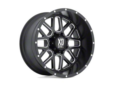 XD Grenade Satin Black Milled 8-Lug Wheel; 20x12; -44mm Offset (08-10 F-350 Super Duty SRW)