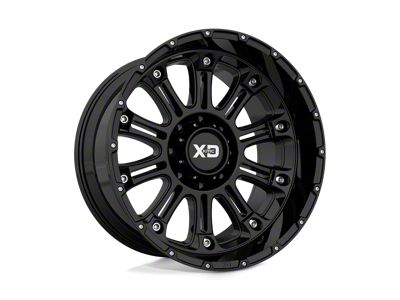 XD Hoss II Gloss Black 8-Lug Wheel; 20x14; -76mm Offset (08-10 F-350 Super Duty SRW)