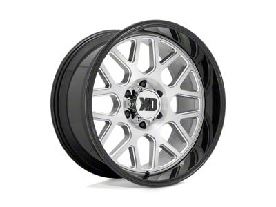 XD Grenade 2 Brushed Milled with Gloss Black Lip 6-Lug Wheel; 22x10; -18mm Offset (09-14 F-150)