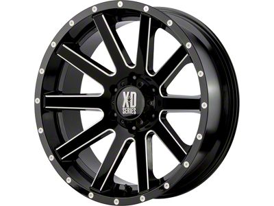 XD Heist Gloss Black Milled 6-Lug Wheel; 20x10; -24mm Offset (09-14 F-150)