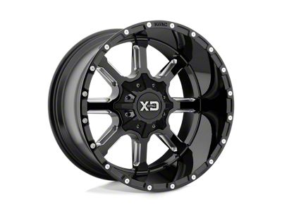 XD Mammoth Gloss Black Milled 6-Lug Wheel; 22x12; -44mm Offset (09-14 F-150)