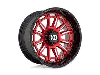XD Phoenix Candy Red Milled with Black Lip 6-Lug Wheel; 20x9; 0mm Offset (09-14 F-150)