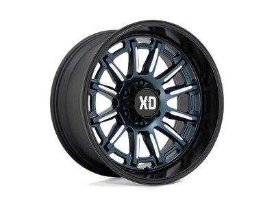 XD Phoenix Metallic Blue Milled with Black Lip 6-Lug Wheel; 20x9; 18mm Offset (09-14 F-150)
