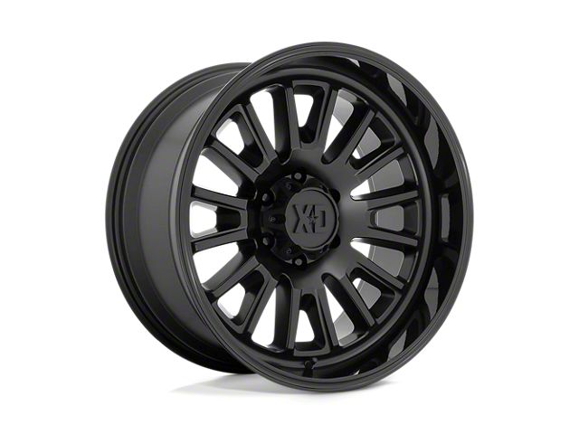 XD Rover Satin Black with Gloss Black Lip 6-Lug Wheel; 22x12; -44mm Offset (09-14 F-150)
