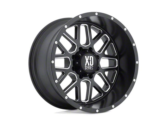 XD Grenade Satin Black Milled 5-Lug Wheel; 18x9; -12mm Offset (09-18 RAM 1500)