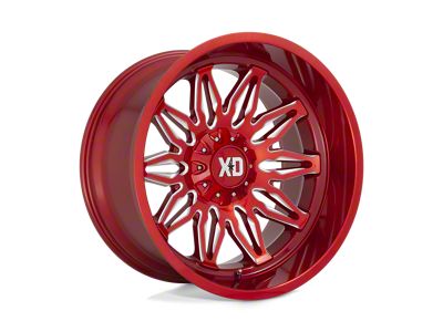 XD Gunner Candy Red Milled 5-Lug Wheel; 20x10; -18mm Offset (09-18 RAM 1500)