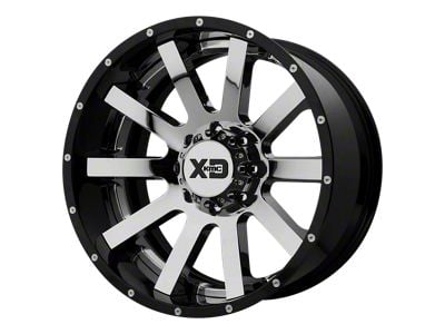 XD Heist Chrome Center with Gloss Black Milled Lip 5-Lug Wheel; 22x10; -18mm Offset (09-18 RAM 1500)