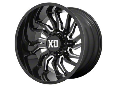 XD Tension Gloss Black Milled 8-Lug Wheel; 22x12; -44mm Offset (10-18 RAM 2500)