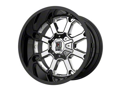 XD Buck 25 PVD Chrome Center with Gloss Black Lip 8-Lug Wheel; 20x12; -44mm Offset (11-16 F-250 Super Duty)