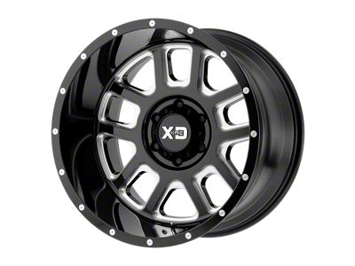 XD Delta Gloss Black Milled 8-Lug Wheel; 22x14; -76mm Offset (11-16 F-250 Super Duty)