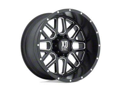 XD Grenade Satin Black Milled 8-Lug Wheel; 20x12; -44mm Offset (11-16 F-250 Super Duty)