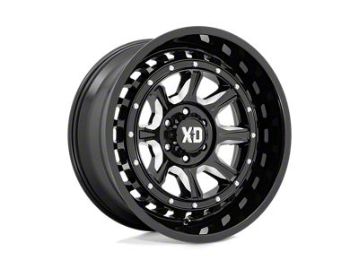 XD Outlander Gloss Black Milled 8-Lug Wheel; 22x10; -18mm Offset (11-16 F-250 Super Duty)