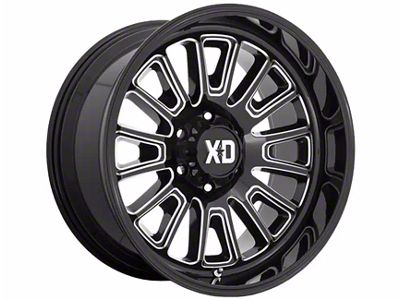 XD Rover Gloss Black Milled 8-Lug Wheel; 20x9; 18mm Offset (11-16 F-350 Super Duty SRW)
