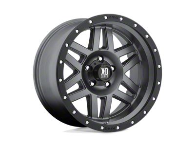 XD Machete Matte Gray with Black Ring 6-Lug Wheel; 20x10; -24mm Offset (14-18 Sierra 1500)