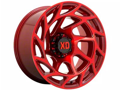 XD Onslaught Candy Red 6-Lug Wheel; 20x12; -44mm Offset (14-18 Sierra 1500)