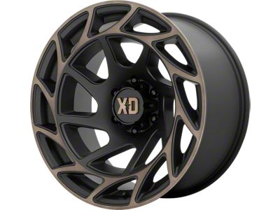 XD Onslaught Satin Black with Bronze Tint 6-Lug Wheel; 17x9; -12mm Offset (14-18 Sierra 1500)