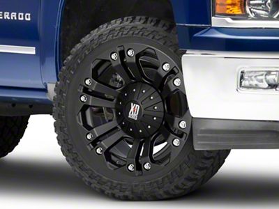XD Monster Matte Black 6-Lug Wheel; 22x9.5; 18mm Offset (14-18 Silverado 1500)