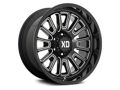 XD Rover Gloss Black Milled 6-Lug Wheel; 24x12; -44mm Offset (14-18 Silverado 1500)