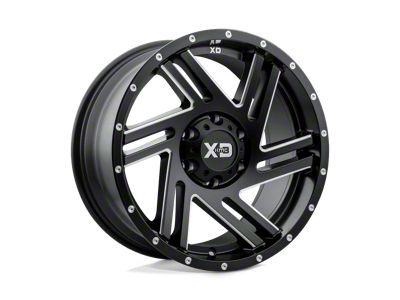 XD Swipe Satin Black Milled 6-Lug Wheel; 20x9; 40mm Offset (14-18 Silverado 1500)