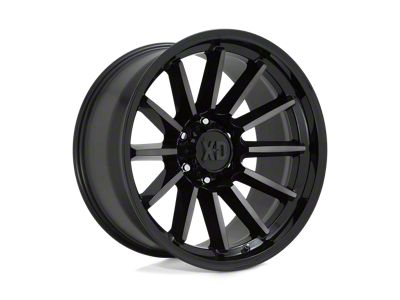 XD Luxe Gloss Black Machined with Gray Tint 6-Lug Wheel; 22x10; -18mm Offset (15-20 F-150)
