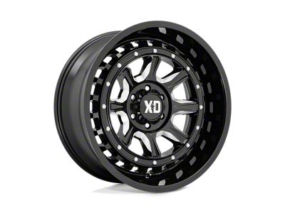 XD Outlander Gloss Black Milled 6-Lug Wheel; 22x10; -18mm Offset (15-20 F-150)