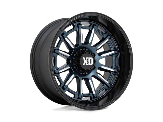 XD Phoenix Metallic Blue Milled with Black Lip 6-Lug Wheel; 20x9; 18mm Offset (15-20 F-150)