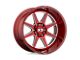 XD Pike Brushed Red with Milled Accent 6-Lug Wheel; 20x10; -18mm Offset (15-20 F-150)