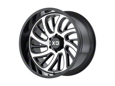 XD Surge Gloss Black with Machined Face 6-Lug Wheel; 20x10; -24mm Offset (15-20 F-150)