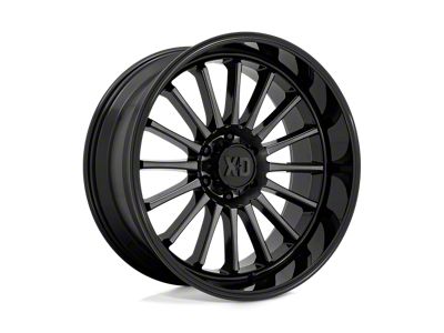 XD Whiplash Gloss Black with Gray Tint 6-Lug Wheel; 22x10; -18mm Offset (15-20 F-150)