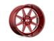 XD Pike Brushed Red with Milled Accent 8-Lug Wheel; 20x10; -18mm Offset (15-19 Silverado 2500 HD)