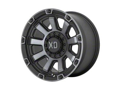 XD Gauntlet Satin Black with Gray Tint 8-Lug Wheel; 20x10; -18mm Offset (15-19 Silverado 3500 HD SRW)