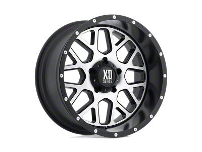 XD Grenade Satin Black Machined Face 8-Lug Wheel; 22x9.5; 0mm Offset (15-19 Silverado 3500 HD SRW)