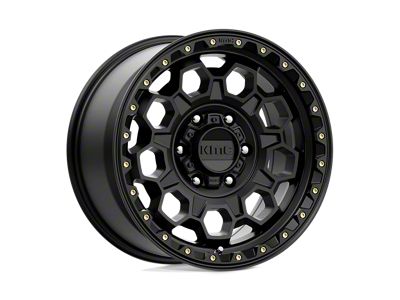 XD Grenade Satin Black Milled 8-Lug Wheel; 18x9; 18mm Offset (15-19 Silverado 3500 HD SRW)