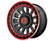 XD Omega Satin Black Machined with Red Tint 8-Lug Wheel; 20x10; -18mm Offset (15-19 Silverado 3500 HD SRW)