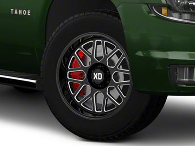 XD Grenade 2 Gloss Black Milled 6-Lug Wheel; 20x9; 18mm Offset (15-20 Tahoe)