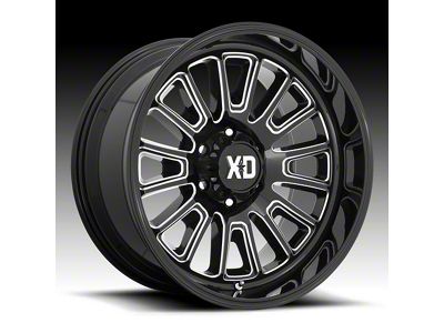 XD Rover Gloss Black Milled 6-Lug Wheel; 22x12; -44mm Offset (15-20 Tahoe)
