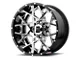 XD Chopstix Chrome Center with Gloss Black Milled Lip 8-Lug Wheel; 20x10; -18mm Offset (17-22 F-350 Super Duty SRW)