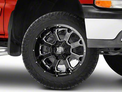 XD Buck 25 Gloss Black Milled 6-Lug Wheel; 20x10; -24mm Offset (99-06 Silverado 1500)